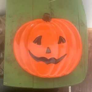 Pottery Barn Halloween pumpkin plate
